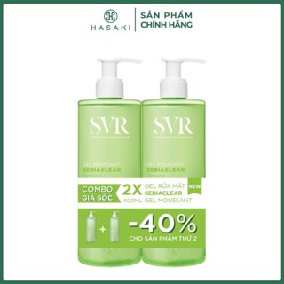Combo 2 Gel Rửa Mặt SVR Không Chứa Xà Phòng Cho Da Dầu 400ml/ Chai Hasaki Sản Phẩm Chính Hãng