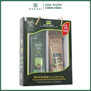 Bộ Gội Xả Nguyên Xuân Dưỡng Tóc Mềm Mượt 2 Món Herbal Shampoo 200ml + Conditioner 150ml Hasaki Sản Phẩm Chính Hãng
