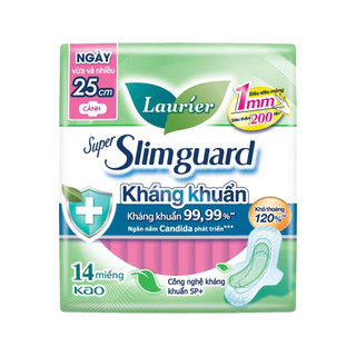  Băng Vệ Sinh Laurier Siêu Mỏng Kháng Khuẩn 25cm Super Slimguard 25cm 14 Miếng Hasaki Sản Phẩm Chính Hãng 