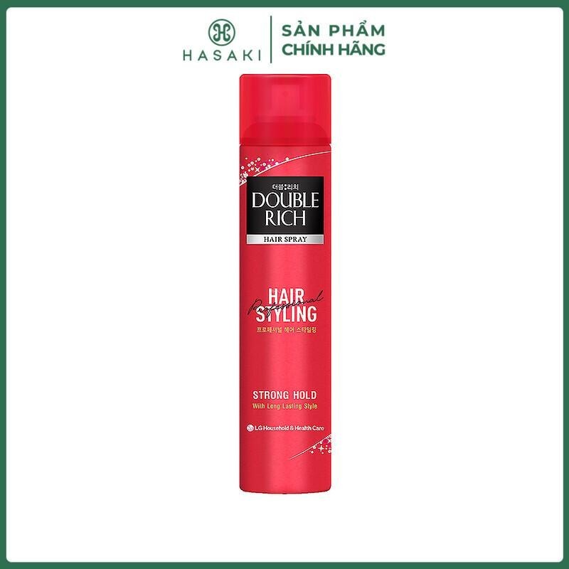 Gel Giữ Nếp Tóc Double Rich Dạng Xịt Giữ Tóc Cố Định Hair Spray Strong Hold 170ml