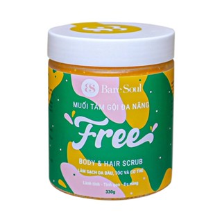  Muối Tắm BareSoul Tẩy Tế Bào Chết Cho Cơ Thể & Tóc Free Body & Hair Scrub 300g 