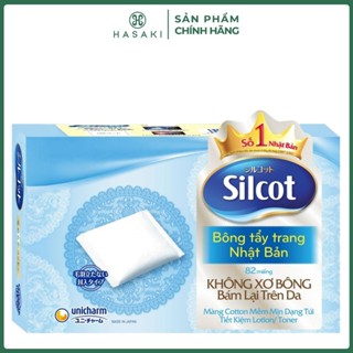 Bông Tẩy Trang Cơ Bản Silcot Velvety Touch Cotton 82 Miếng Hasaki Sản phẩm chính hãng