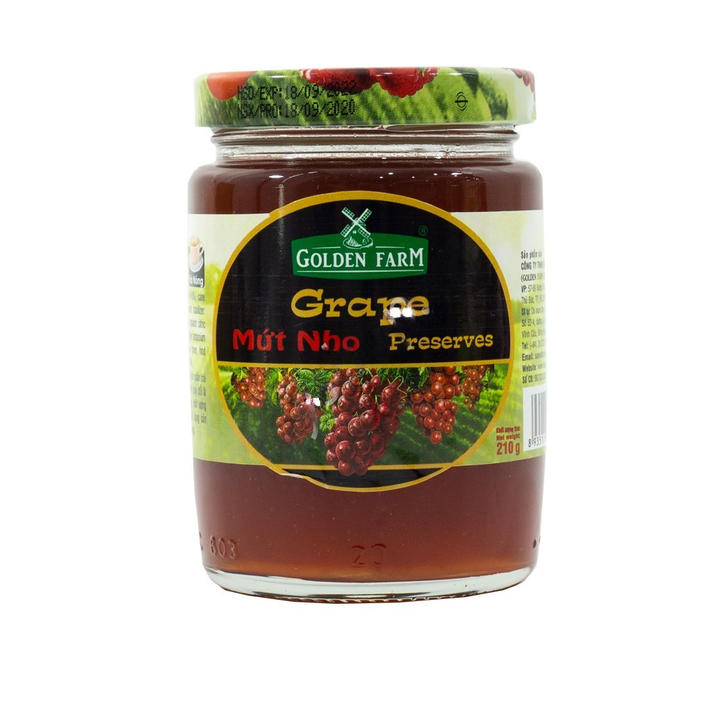 Mứt nho Golden farm (210gr)