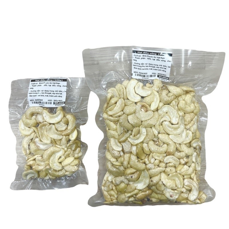 Hạt điều sống vỡ đôi (500gr)