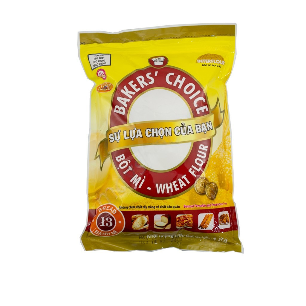 Bột mì Bakers Choice số 13, Bột làm bánh mỳ (1kg)