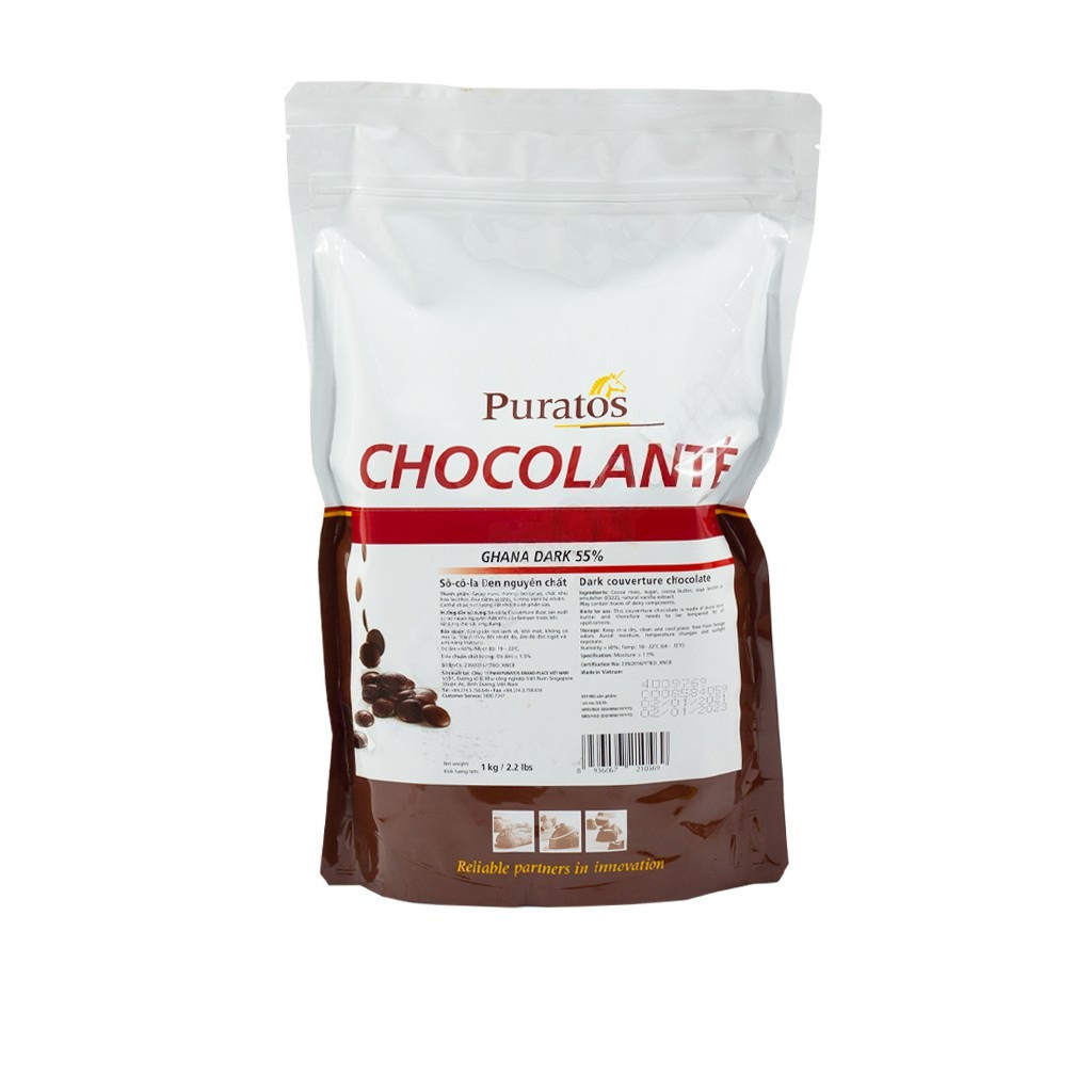Socola ĐEN Puratos 55% (1kg)