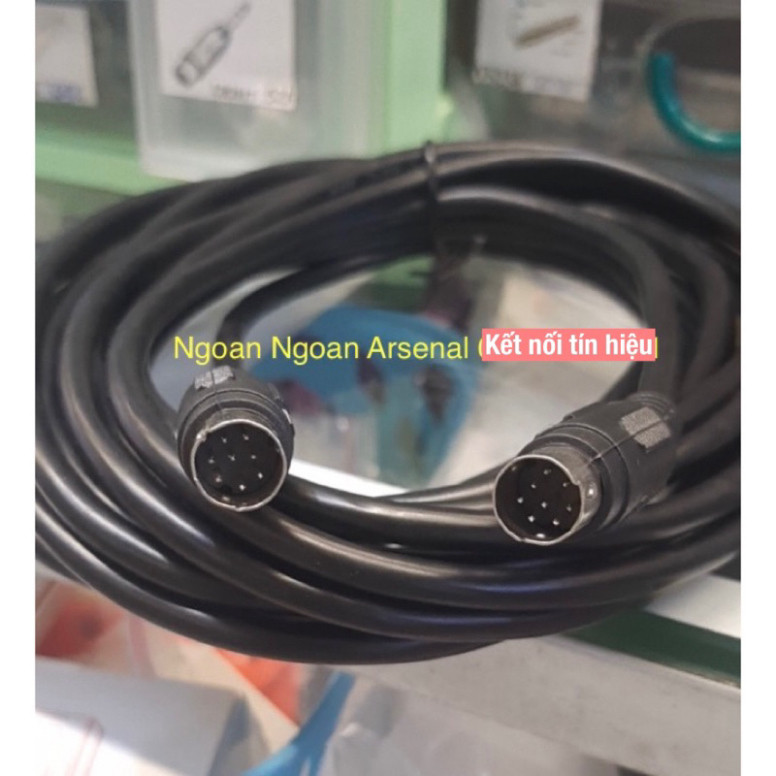 Dây Mini DIN 8 chân nối dây cho dây cáp PLC đực MD8 8 chân cho PLC cổng RS422. Dây lõi đồng. Dây visca