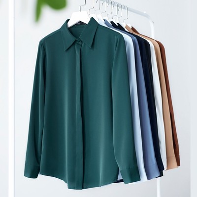 Áo Sơ Mi Lụa Nữ Công Sở GILLEE Chất Liệu Cao Cấp Tone Màu Sáng Da YAS249