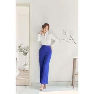 Áo Sơ Mi Trắng Nữ GILLEE Lụa Ngọc Trai Kiểu Basic Công Sở FAS216