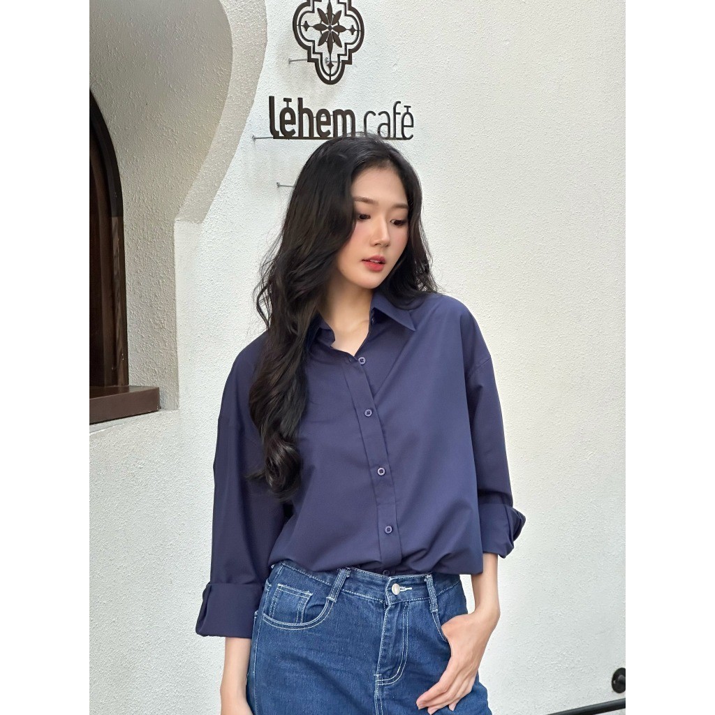 Áo sơ mi nữ dài tay GILLEE dáng oversized, sơ mi form rộng nhiều màu công sở vải kate Mỹ chống nhăn FAS291 | BigBuy360 - bigbuy360.vn