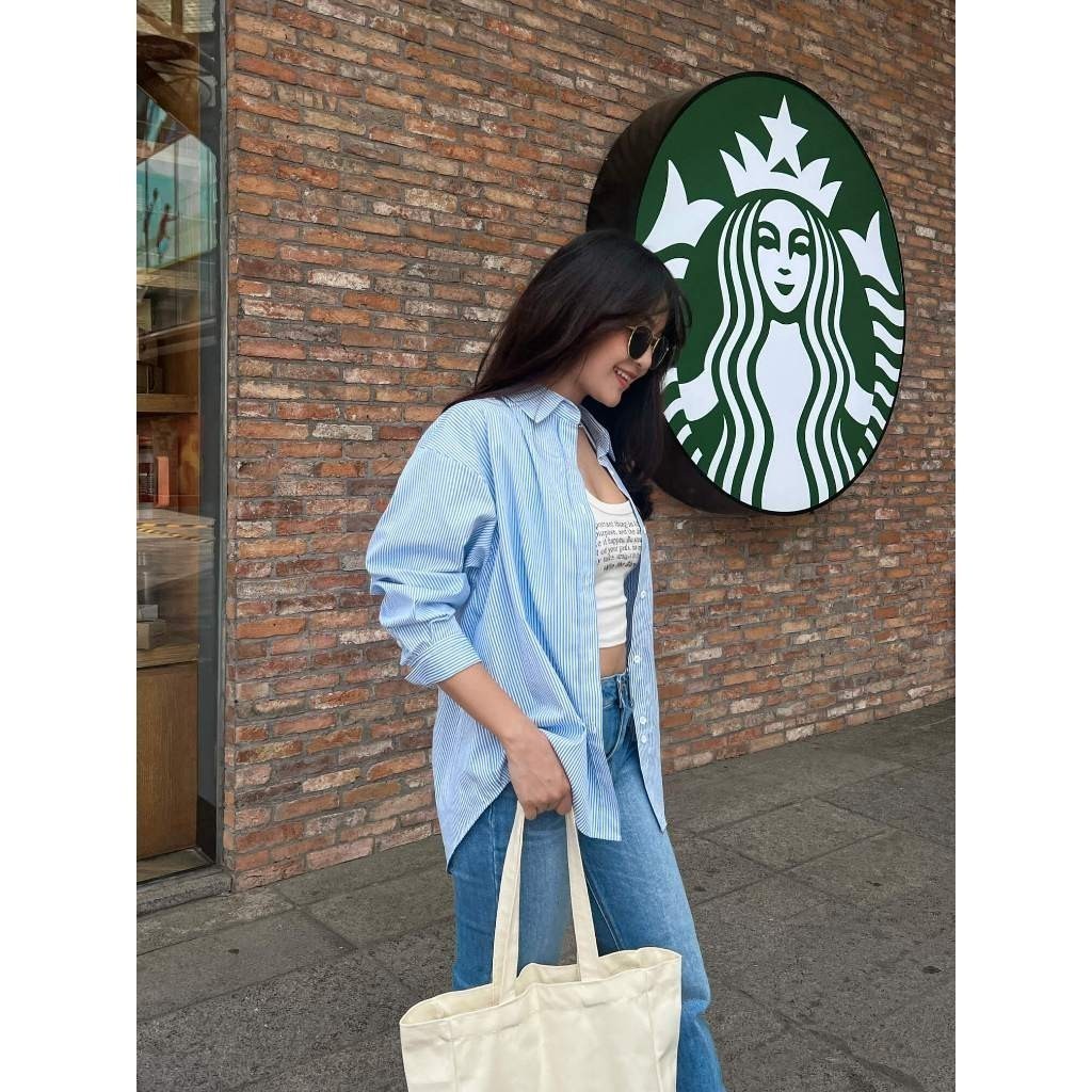 Áo sơ mi nữ tay dài GILLEE sơ mi kẻ sọc oversized nhiều màu, sơ mi form rộng cao cấp chống nhăn FAS292 | BigBuy360 - bigbuy360.vn