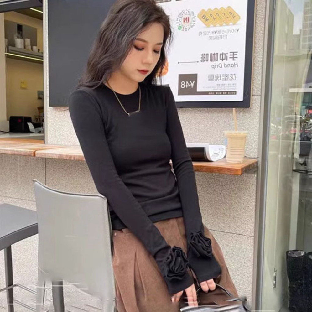 Áo Thun Zip Tay Đính Hoa Hồng,  tay dài ,Chất Liệu Co Giãn, Thoáng Mát, thấm hơi Mồi Hôi - Cemos Store | BigBuy360 - bigbuy360.vn