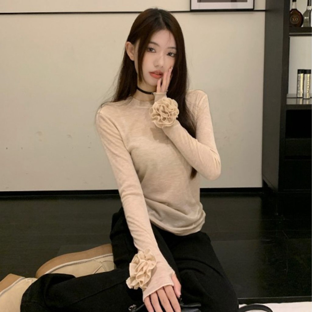 Áo Thun Zip Tay Đính Hoa Hồng,  tay dài ,Chất Liệu Co Giãn, Thoáng Mát, thấm hơi Mồi Hôi - Cemos Store | BigBuy360 - bigbuy360.vn