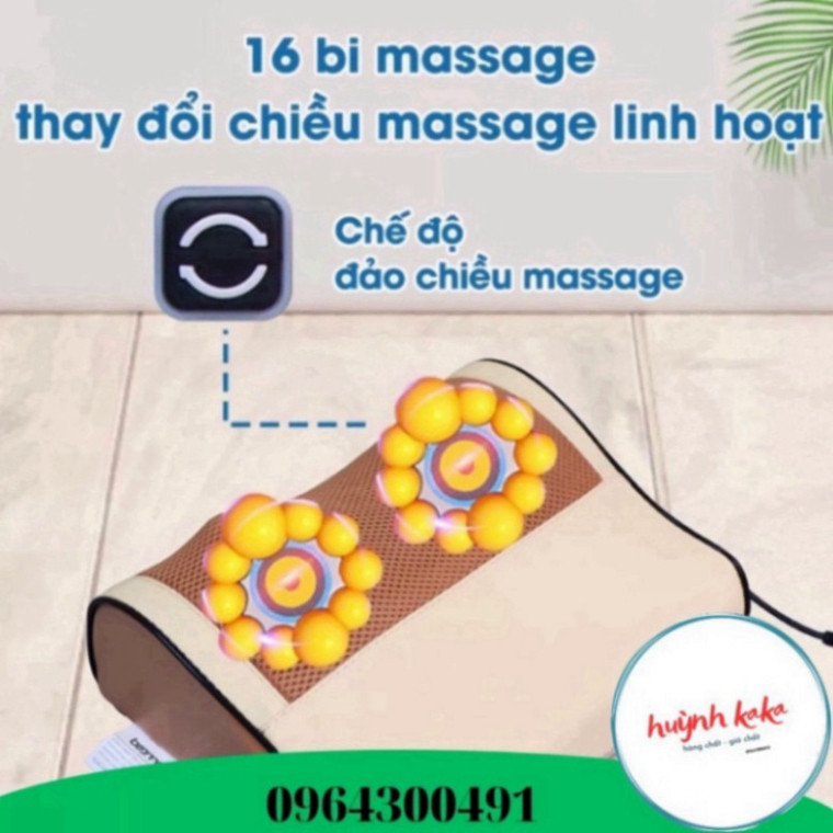 Gối Massage Cổ Vai Gáy Hồng Ngoại (loại 1 ) - Máy Massage 20 bi cao cấp thế hệ mới SALE