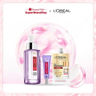 Bộ Serum siêu cấp ẩm L'Oreal Paris Revitalift Pure Hyaluronic Acid 1.5% 30ml & Kem chống nắng UV Defender Serum SPF 50++