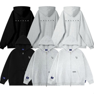 Áo Khoác Nỉ Hoodie Zip Thêu NQ30 AM Form Rộng Nam Nữ Unisex