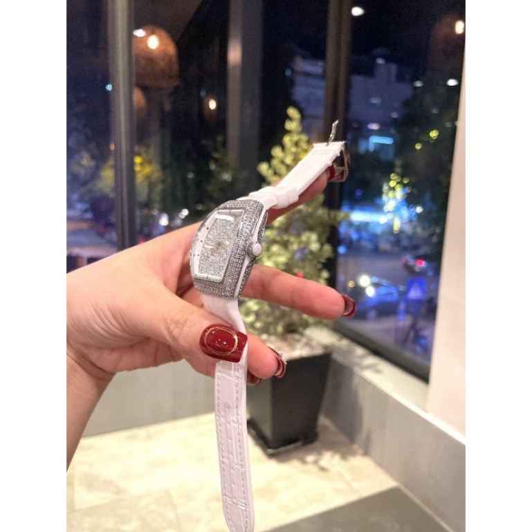 [Tặng Hộp Đẹp] Đồng hồ Nữ Franck Muller V32 Full Đá Sang trọng BH 24 Tháng