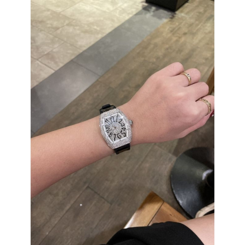 [Tặng Hộp Đẹp] Đồng hồ Nữ Franck Muller V32 Full Đá Sang trọng BH 24 Tháng