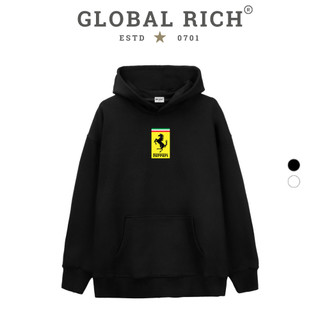 Áo Hoodie Global Rich Premium Tee Logo Mid Ferrari Super Car