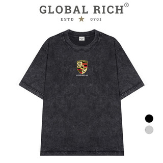 Áo Thun Wash Global Rich Premium Tee Logo Mid Porsche Luxury Car