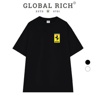 Áo Thun Global Rich Premium Tee Logo Left Ferrari Super Car