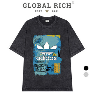 Áo Thun Wash Global Rich Premium Adidas Họa Tiết Vintage