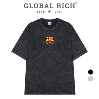 Áo Thun Wash Global Rich Premium Tee Logo Mid Đội Tuyển Fc Barcelona La Liga