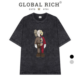 Áo Thun Wash Global Rich Premium Tee Uniqlo x Kaws Flayed Basic