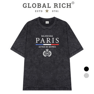 Áo Thun Wash Global Rich Premium Balenciaga Paris France 40 Rue De Sevres Royal