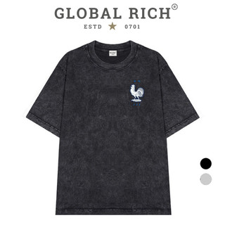 Áo Thun Wash Global Rich Premium Tee Logo Left Đội Tuyển Bóng Đá Quốc Gia Pháp France Fc