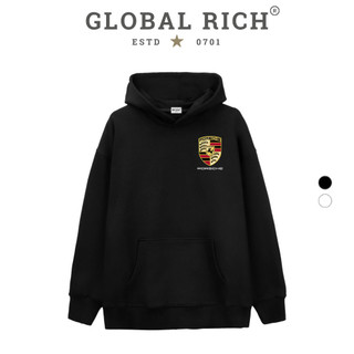 Áo Hoodie Global Rich Premium Tee Logo Left Porsche Luxury Car