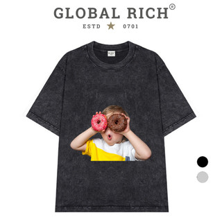 Áo Thun Wash Global Rich Premium Tee Acme De La Vie ADLV Baby Face Donut