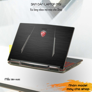 Skin dán Laptop MSI màu đen xước