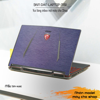 Skin dán Laptop MSI màu tím xước (inbox mã máy cho Shop)
