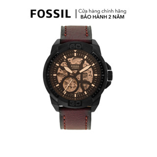  Đồng hồ cơ nam tự động Fossil Bronson dây da thật 44MM màu nâu ME3219 