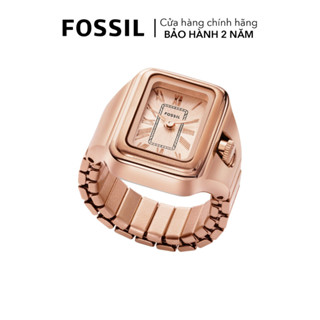 Nhẫn đồng hồ nữ Fossil RAQUEL WATCH RING ES5345 dây thép không gỉ - màu vàng hồng