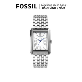  Đồng hồ nam Fossil Carraway dây kim loại mặt 30 MM màu bạc FS6008 