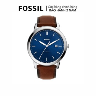 Đồng hồ nam Fossil The Minimalist Solar dây da, mặt 44 MM, màu nâu, FS5839