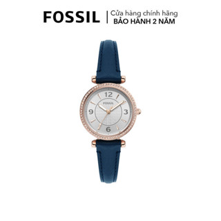  Đồng hồ nữ Fossil Carlie dây da mặt 28 MM màu xanh dương ES5295 