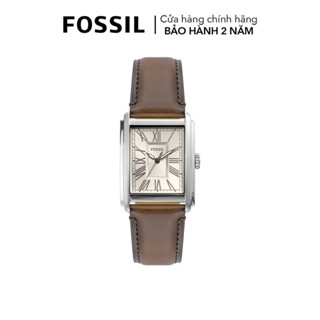  Đồng hồ nam Fossil Carraway dây da thật mặt 30 MM hình chữ nhật màu nâu FS6012 
