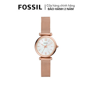 Đồng hồ nữ Fossil Carlie dây kim loại, mặt 29 MM, màu vàng hồng, ES4433