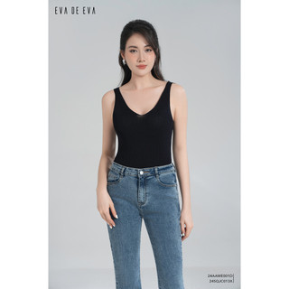Áo hai dây len bản to cổ chữ V Eva de Eva 24AAWE001D