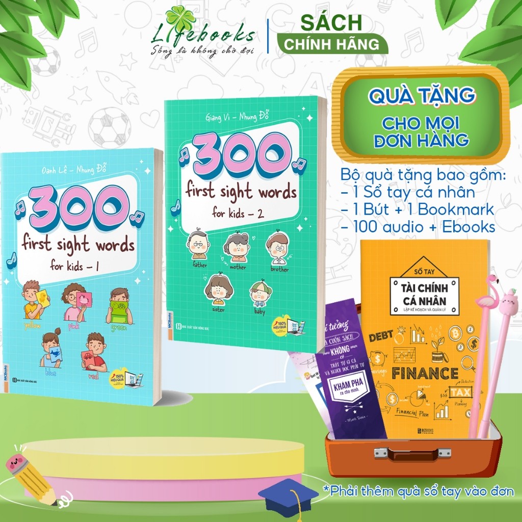 Sách - Combo 300 First Sight Words For Kid (Tập 1 + Tập 2)