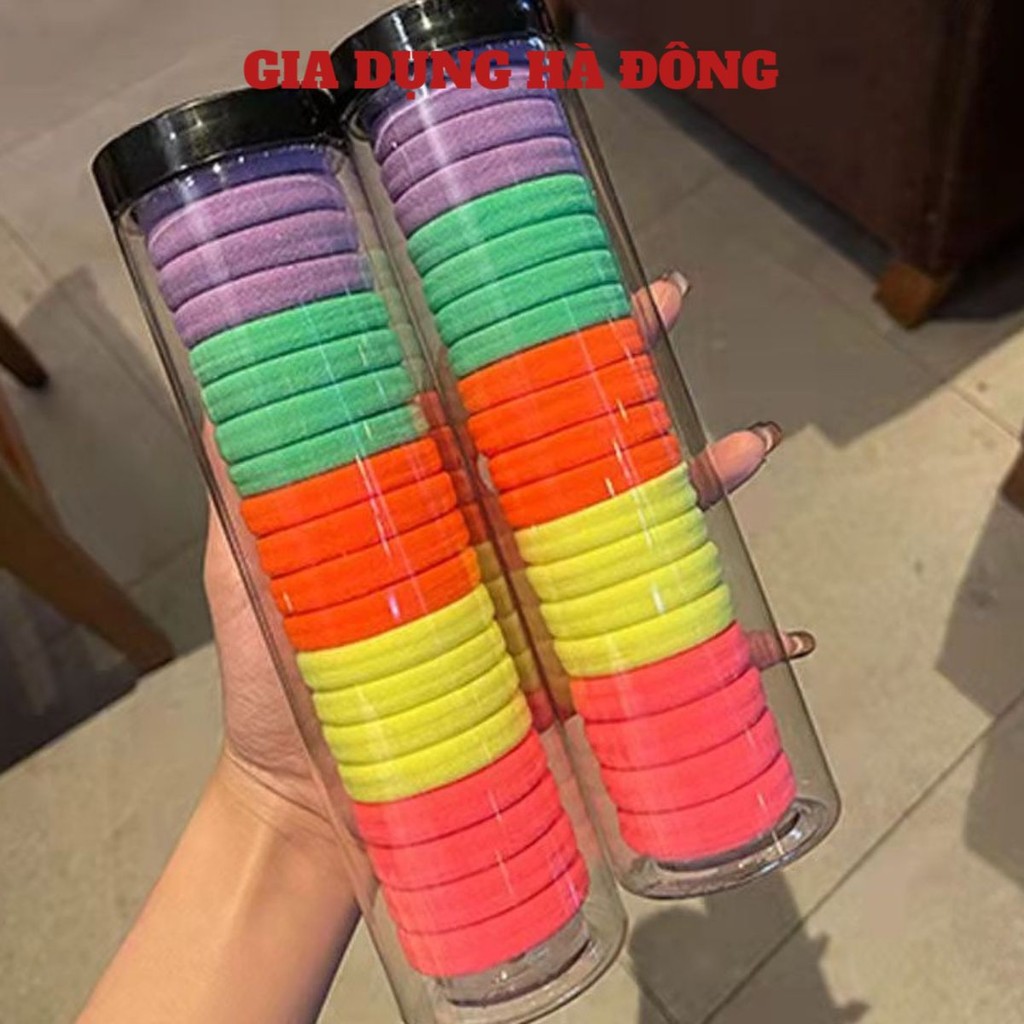 Dây cột tóc - Ống 20 chun buộc tóc nhiều màu ( sét 20 chun ống cột tóc)