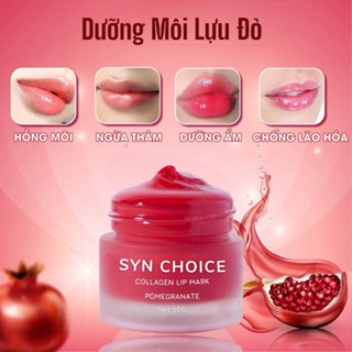 Son Dưỡng Môi Lựu Đỏ Synchoice - Ủ Môi Dưỡng Hồng Khủ Thâm Sau Phun Xăm 10g