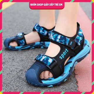  Dép Sandal Bít Mũi Bé Trai ST96 Thể Thao Năng Động Chống Trượt 6 - 15 Tuổi | Giày Sandal Trẻ Em Nam chống bàn chân bẹt 