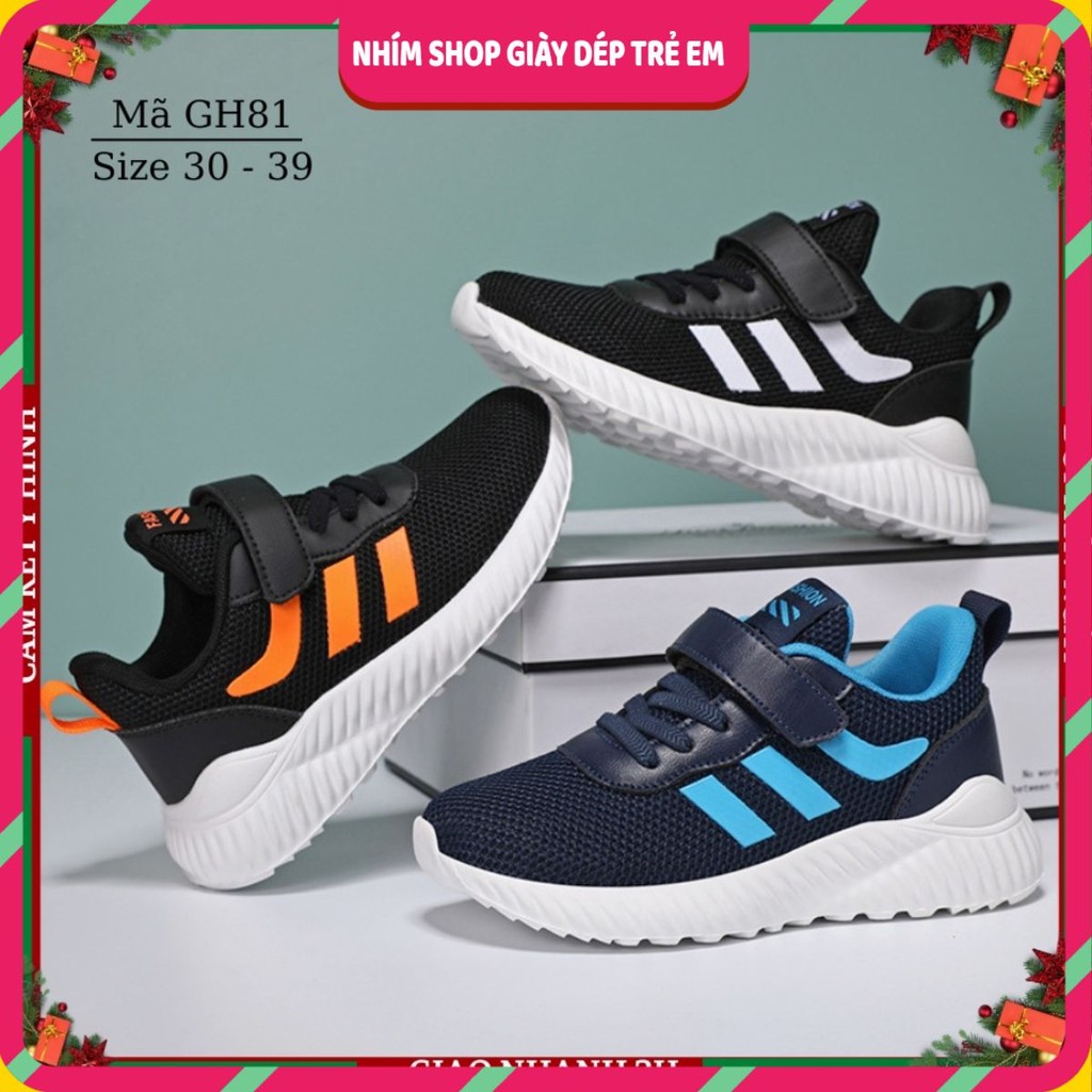  Giày thể thao bé trai 5 - 12 tuổi phong cách Hàn Quốc đế EVA nhẹ chống trơn kháng khuẩn đi học chạy bộ sang cao cấp GH81 