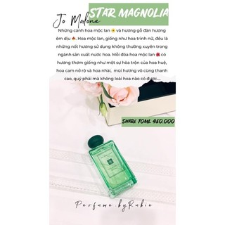 10ml • STAR MAGNOLIA JoMalone / Nước Hoa Nữ