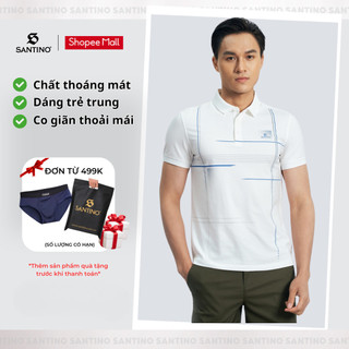 Áo Polo Nam Santino Vải Cotton Cá Sấu, Thiết Kế Trẻ Trung, Phom Regular Fit, Không Bai Dão 668