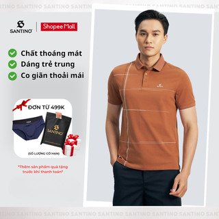 Áo Polo Nam Santino Cao Cấp Vải Cotton Cá Sấu, Phom Regular Fit Sang Trọng Không Bai Dão, Trẻ Trung, Lịch Lãm 659